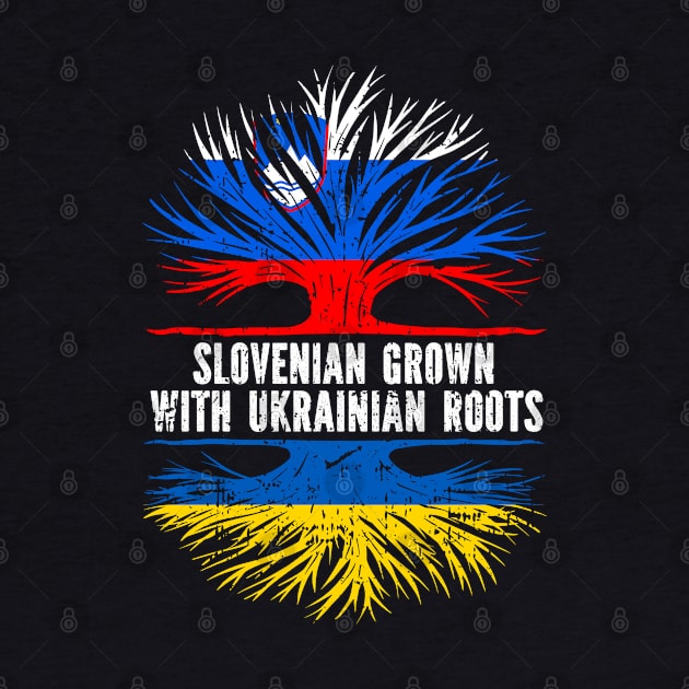 Slovenian Grown with Ukrainian Roots Flag by silvercoin